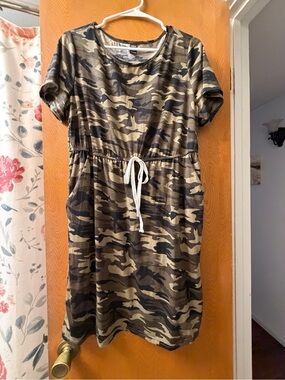 Woman’s camo tshirt dress